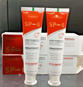 (2 PK) SP-6 Probiotics Whitening Toothpaste, Advanced Enamel Protection - 120 gr - Picture 1 of 7