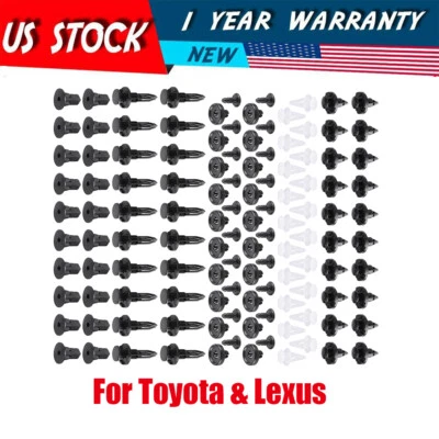 For Toyota Lexus 100PCS Car Trim Panel Clips Bumper Pin Rivet Set 7 8 9mm Engine Foto 1 de 4