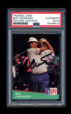 BEN CRENSHAW SIGNED 1991 PRO SET PROMO PSA/DNA AUTO 1984 1995 MASTERS CHAMPION - Image 1 of 2