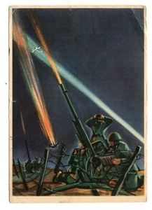 CARTOLINA   FRANCHIGIA    BATTERIA   CONTRAEREA   PM 14  VG  1943 DA  MONTENEGRO - Picture 1 of 2