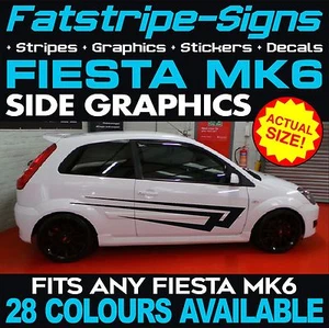 passend für Ford Fiesta MK6 GRAFIK-AUFKLEBER AUFKLEBER STREIFEN AUTO VINYL ST ZETEC - Bild 1 von 2
