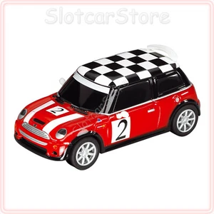 Carrera GO 61423 Mini Cooper S No.2 rot Checkered Flag 1:43 Slotcar Auto GO Plus - Bild 1 von 3