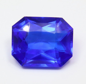 19.50 Ct Certified Natural Blue Spinel Faceted Emerald Cut VVS Loose Gemstone