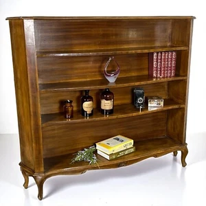 Libreria antica Etagere 900 mobile vintage in legno di noce lastronato soggiorno - Foto 1 di 15