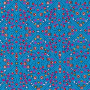 1 Yard London Calling Lake Scroll Floral Cotton Lawn Fabric Robert Kaufman - Picture 1 of 6