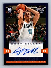 CODY ZELLER 2013-14 Panini Basketball FIRST IMPRESSIONS RC Rookie AUTO #5