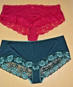 2 NWT Adore Me Green Red Hipster Bikini Panty 4XL 4X Lace details Lot - Picture 1 of 12