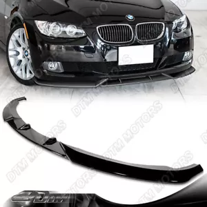 Alerón labial delantero pintado de 2 puertas de 2 puertas pintado negro parachoques delantero para 07-10 BMW 328i 335i E92 E93 - Imagen 1 de 5