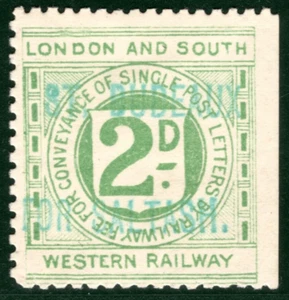 GB Devon LSWR RAILWAY 2d Letter Stamp *ST BUDEAUX FOR SALTASH* STATION Blue SBW4 - Picture 1 of 7