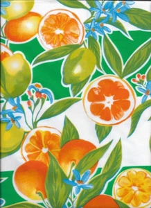 Oilcloth Fabric Seville Green Pattern Sold in Yard or Bolt - Picture 1 of 2
