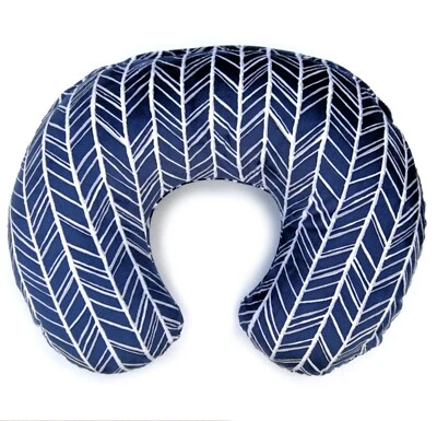 COVER ONLY for Nursing Pillow/Boppy Pillow - Navy Herringbone - Made in the USA - Image 1 of 2