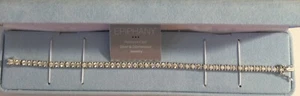 Epiphany Sterlingsilber kubisches Zirkonia Bar Tennisarmband, L 8"" NEU, QVC - Bild 1 von 9