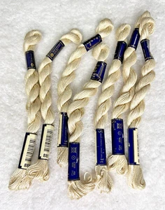 7 MINT Anchor Perle Pearl Cotton #885 Cream Embroidery Floss Vintage Skein - Picture 1 of 3
