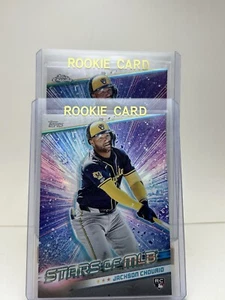 2024 Topps Stars Of The MLB Chrome+paper JACKSON CHOURIO RC! #CSMLB-84 Brewers - Picture 1 of 5