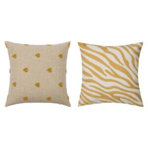 Throw Pillow Cover Modern Stripe Heart Pillowcase Farmhouse Decorative for
