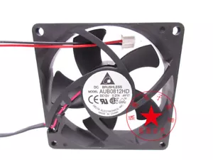Delta AUB0812HD 12V 8020 0.18A 8CM 2-wire cooling fan - Picture 1 of 4