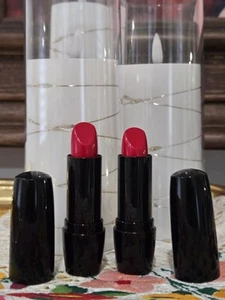 2x Lancome Color Design Lipstick 181 Red Stiletto Cream 0.14oz/ 4g Full Size New - Picture 1 of 5