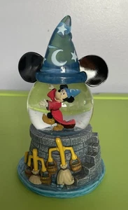 Disney Snow Globe Sorcerer Mickey Fantasia Sorcerer's Apprentice Small - Picture 1 of 7