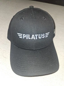 Pilatus Aircraft New Era 9Forty Strapback Hat Cap Black White Adjustable  - Picture 1 of 7