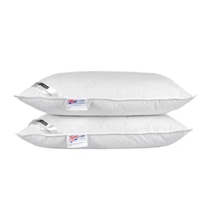 Duck Feather & Down Pillows Extra Filled Hotel Quality 100% Cotton Cover - Picture 1 of 8