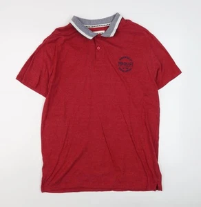 SoulCal & Co Men's Red Polo Shirt, Short Sleeve - Picture 1 of 12