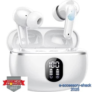 2025 Wireless Bluetooth 5.4 Earbuds Headphones For iPhone Samsung Galaxy Android - Picture 1 of 8