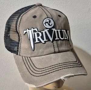 Trivium Heavy Metal Band Hat Distressed Cap Khaki & Black Hat - Bild 1 von 15