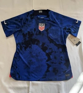 WOMENS Nike DRIFIT 2022/23 USA Soccer Jersey Camo Blue X-Large Slim Fit NEW - Picture 1 of 10
