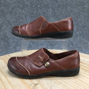 Clarks Shoes Womens 8 W Cheyn Madi Casual Slip On Loafers Flats Brown Leather - Picture 1 of 17