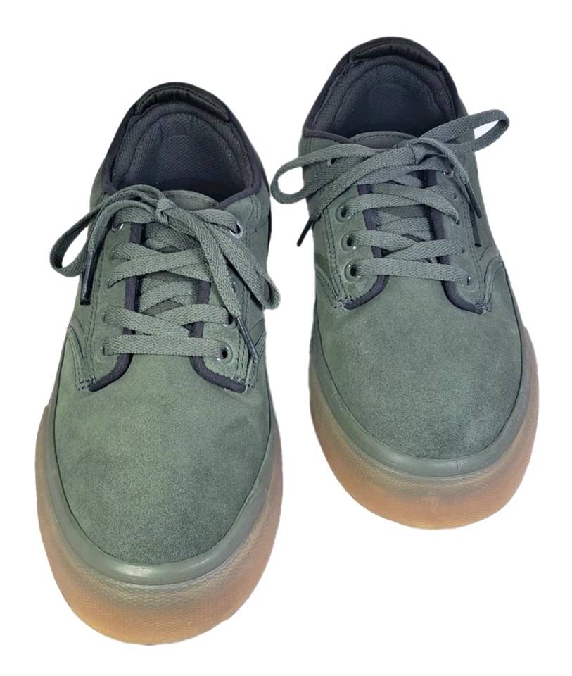 ZAPATOS DE SKATE EMERICA DICKSON PARA MUJER TALLA 8,5 VERDE OLIVA/GOMA CON CORDONES USADOS EN EXCELENTE ESTADO Foto 1 de 4