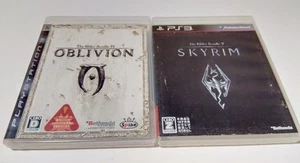 The Elder Scrolls IV 4 Skyrim & V 5 Oblivion set PS3 PlayStation 3 Japan Tested - Picture 1 of 3