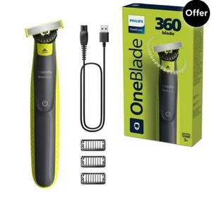 Philips OneBlade 360 para rostro - Recorte, borde, afeitado con 3 peines de barba ⭐⭐⭐⭐⭐⭐⭐ - Imagen 1 de 4