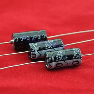 5pcs 25V 250uf Axial Electrolytic Capacitor for Audio Guitar Tube Amp DIY - Picture 1 of 1