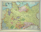North Western Germany - Original 1926 Map by George Philip & Son. Vintage