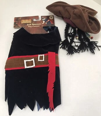 Disney Piratas del Caribe Jack Sparrow Mascota Perro Disfraz Pequeño Foto 1 de 4