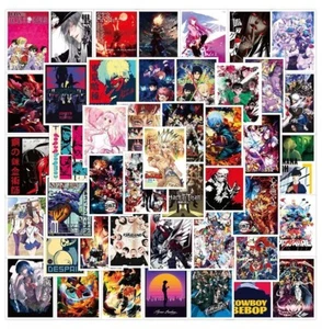 50 Anime Mix Sticker Aufkleber Manga Fanartikel AOT Haikyu! Jujutsu Kaisen uvm - Bild 1 von 1