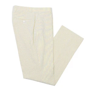 Mens Summer Seersucker Slim Fit Pants Men Cotton Sear Sucker Suit Separate Pants - Picture 1 of 33
