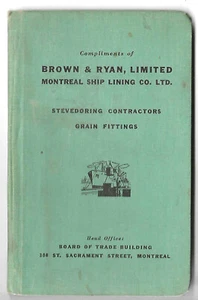 VINTAGE STEVEDORING CONTRACTORS,GRAIN FITTINGS complimentary MONTREAL SHIP LININ - Picture 1 of 2