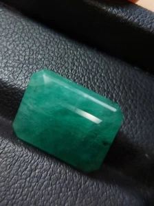 Large Zambian Emerald gemstone - faceted natural green Beryl 8.95 CTS - Bild 1 von 10