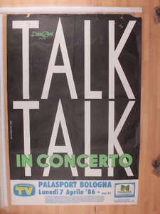 Poster Originale Manifesto Concerto Talk Talk Bologna 07/04/1986 100X70 Cm - Foto 1 di 1