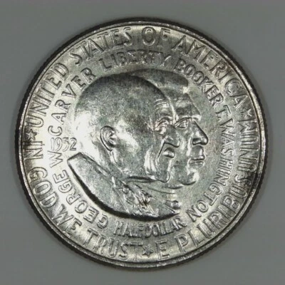1952 Washington/Carver Commemorative Half Dollar 50c UNC d139 - Image 1 of 2