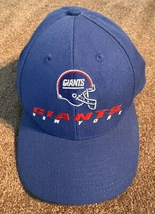 Vintage New York Giants SnapBack Hat Cap Blue One Size NFL Helmet Logo - Picture 1 of 5