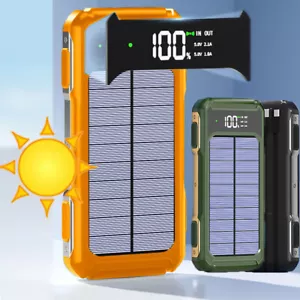 2023 Super 100000mAh Portable Charger Solar Power Bank for Cell Phone Output USA - Picture 1 of 15