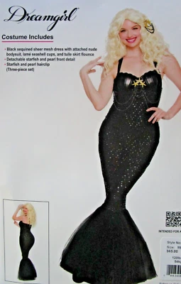New DARK MERMAID Halloween Costume by Dreamgirl  * Size LARGE (140-160 lbs) - Image 1 of 3