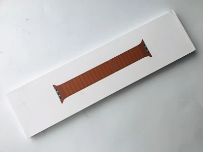 Original Genuine Apple Watch Leather Link 40MM 41MM 42MM Saddle Brown Band SM - Image 1 of 4