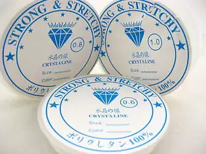 0,6 0,8 1mm Klar Kristall Elastisch Dehnbar Faden Klar Auffädeln DRAHT Angeldraht - Bild 1 von 8