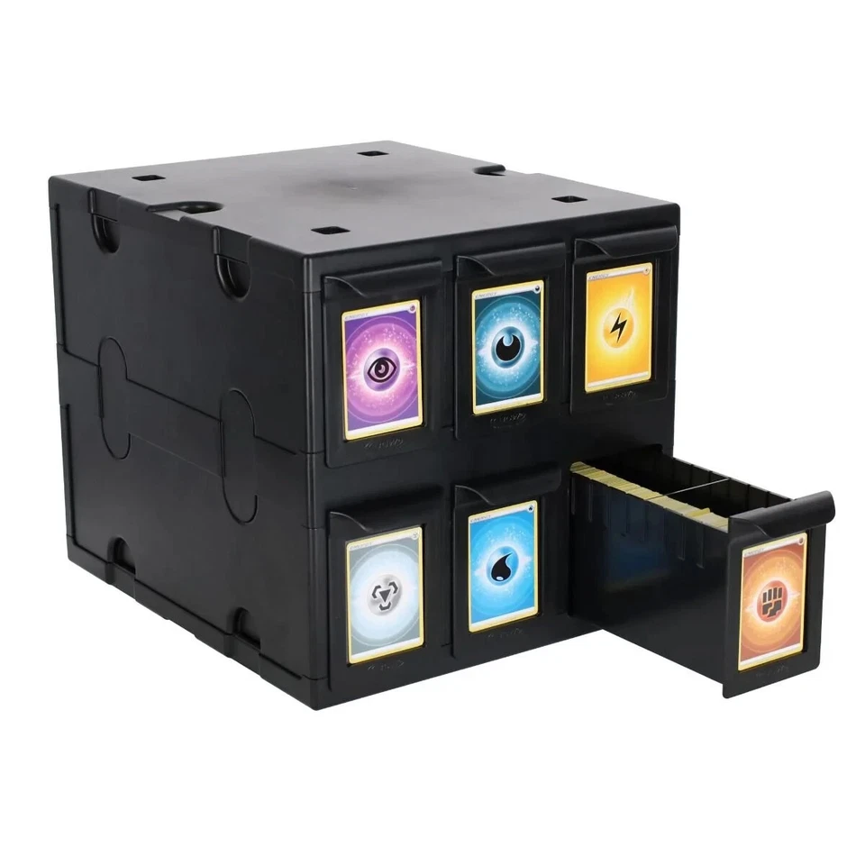 4 BCW 6-Drawer Collectible Card Bins Acid Free Plastic Card Catalog Storage Box - Image 1 of 4