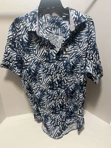 Robert Graham Button Hemd Herren XL Blau Blumen Hawaii Classic Fit Flip Cuff - Bild 1 von 10