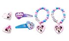 Disney Minnie Mouse 6pc Girls BFF Fashion Jewelry Hair Accessories Set with B...