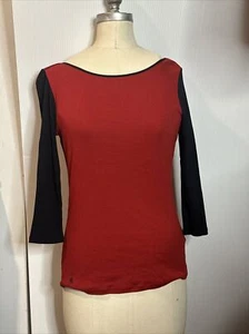 Pullover Ralph Lauren Algodón Negro y Rojo Manga Larga Talla Med - Imagen 1 de 6